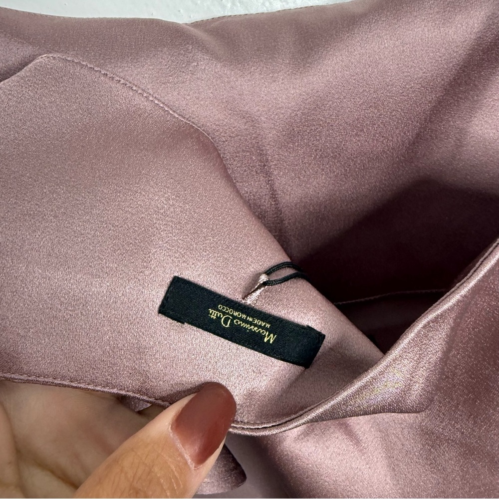 NWT Massimo Dutti Pink Strappy Satin Top Size Medium‎ - Picture 8 of 13